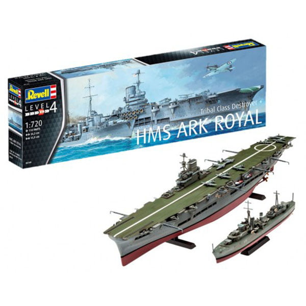 Revell HMS Ark Royal and Tribal Class Destroyer 1/720 Scale RVG 05149 ...