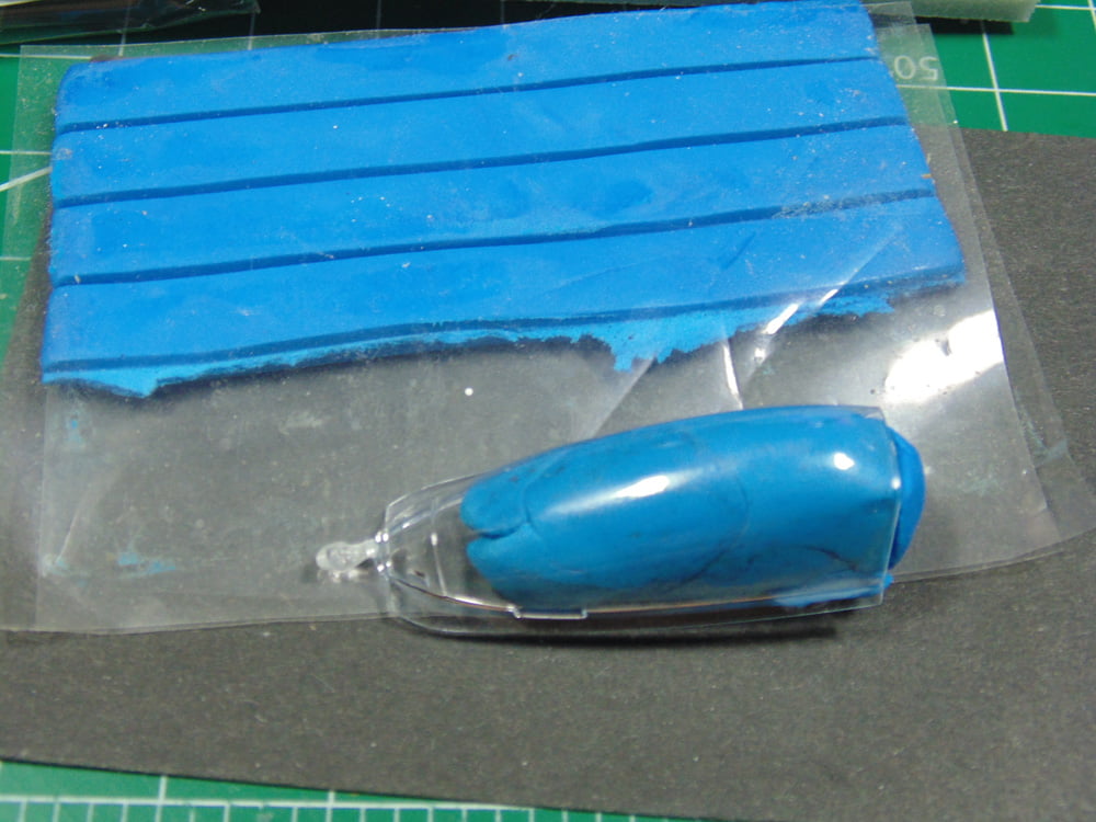 Blue Tack above and inside canopy