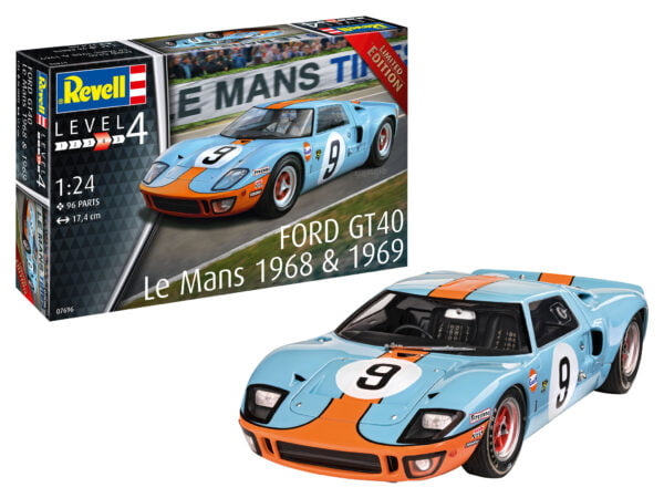 Revell Ford GT40 Le Mans 1968 and 1969 1:24 Scale RVG 07696