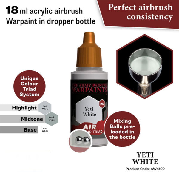 The Army Painter Air Yeti White 18ml AW4102