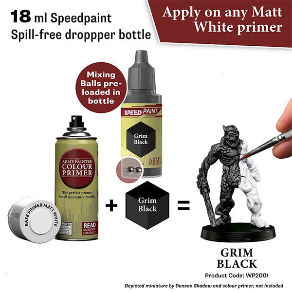 The Army Painter Speedpaint Grim Black 18ml WP2001 • Canada's largest  selection of model paints, kits, hobby tools, airbrushing, and crafts with  online shipping and up to date inventory.