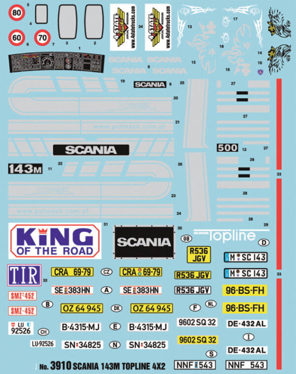 Italeri Scania 143M Topline 4x2 1:24 Scale 3910