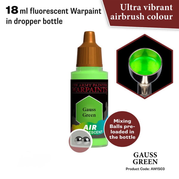 The Army Painter Fluo Air Gauss Green 18ml AW1503