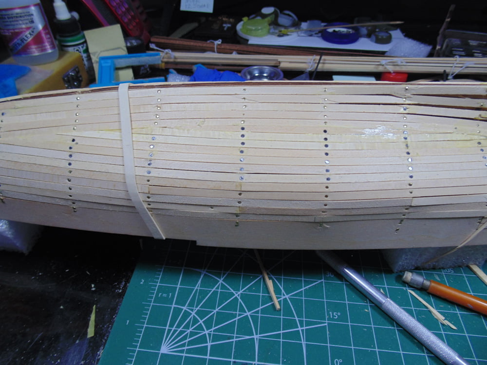 Freshly planked hull