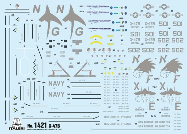 Italeri X-47B Unmanned Combat Aircraft System 1:72 Scale 1421