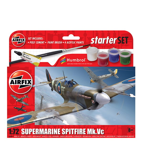 Airfix Supermarine Spitfire Mk.Vc 1/72 Scale A55001 Starter Set ...