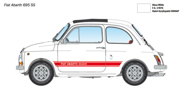 Italeri Fiat Albarth 695SS Assetto Corsa 1/12 Scale 4705
