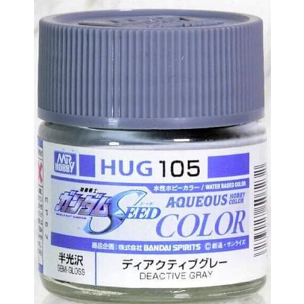 Mr Hobby Aqueous HUG105 Deactive Grey Gray Semi-Gloss