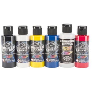 Createx Wicked Primary Set of 6 2 ounce 60ml W101