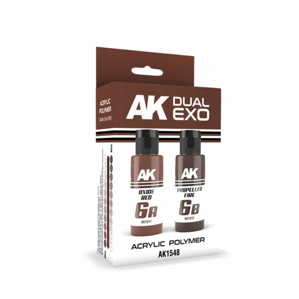 AK Interactive Oxide Red And Propeller Fire Dual Exo AKI 1548 Set