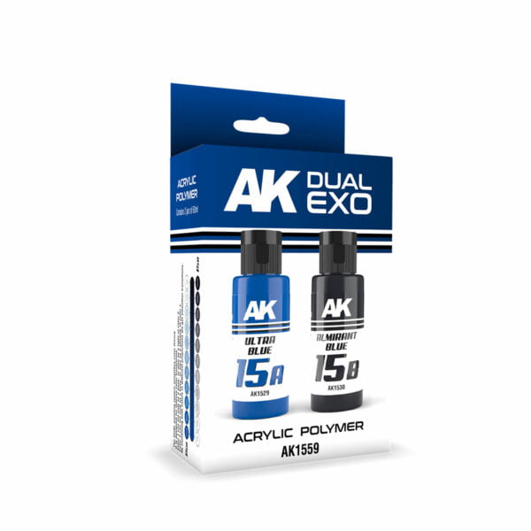 AK Interactive Ultra Blue And Almirant Blue Dual Exo AKI 1559 Set