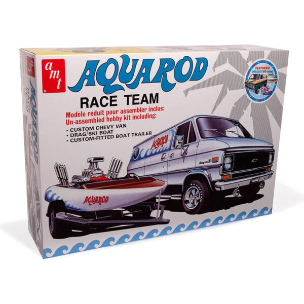 AMT Aquarod Race Team with Boat Trailer 1975 Chevy Van 1/25 Scale 1338