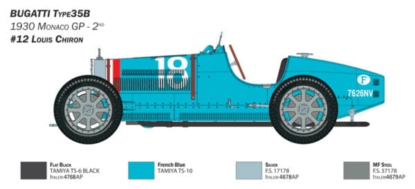 Louis Chiron Italeri Bugatti Type 35B 1/12 Scale 4710