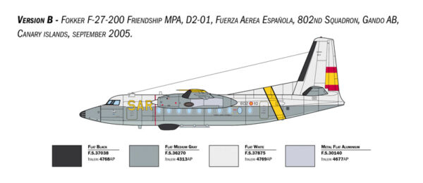 Italeri Fokker F-27 Maritime Patrol 1/72 Scale 1455