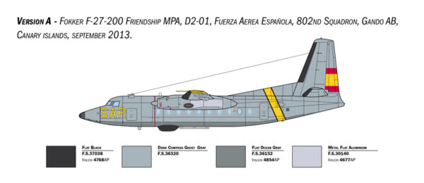 Italeri Fokker F-27 Maritime Patrol 1/72 Scale 1455