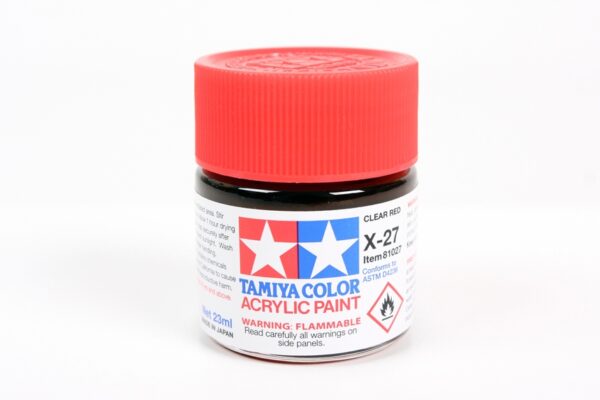 Tamiya Acrylic Paints X27 X-27 81027 Clear Red Large 23ml