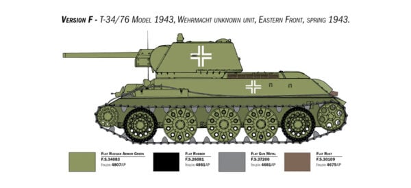 Italeri T-34/76 Model 1943 Premium Edition Tank 1/35 Scale 6570