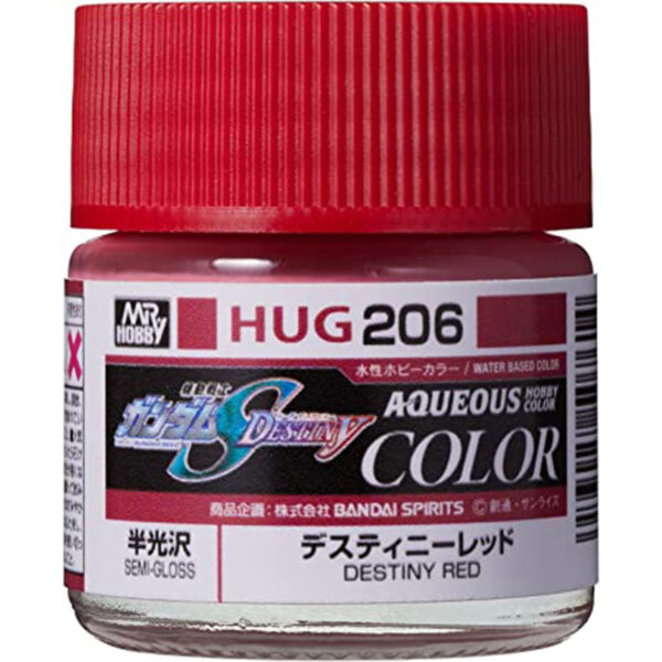 Mr Hobby Aqueous HUG206 Destiny Red Semi-Gloss