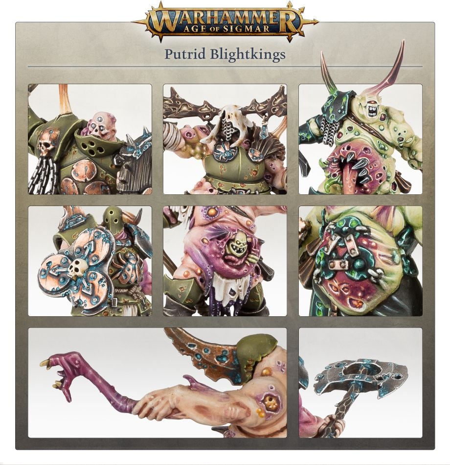 Warhammer Age Of Sigmar Maggotkin Of Nurgle Putrid Blightkings 83-28 ...