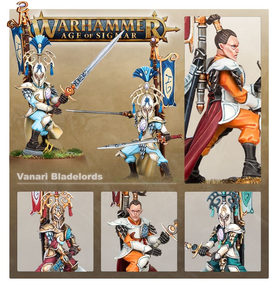Warhammer Age of Sigmar Lumineth Real-Lords Vanari Bladelords 87-23
