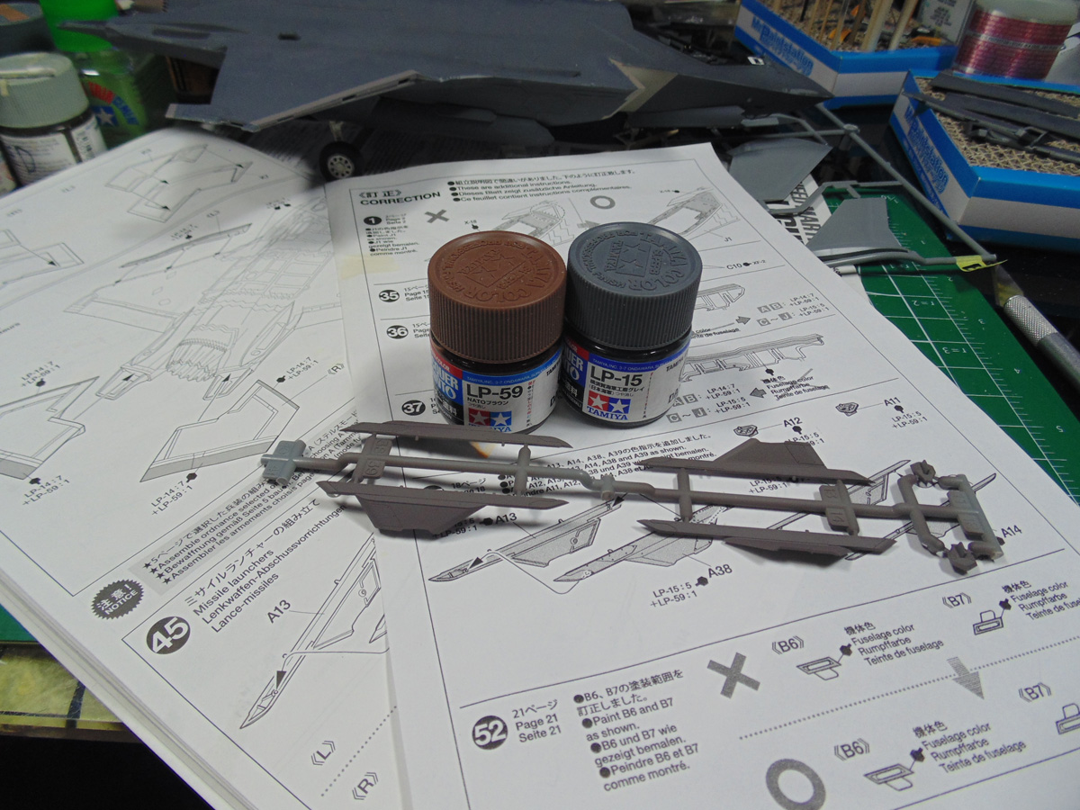 LP-59 and LP-15 above sprayed parts