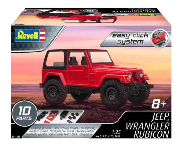 Revell Jeep Wrangler Rubicaon Easy-Click 1/25 Scale RMX 85-1239