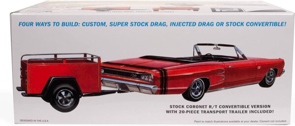 MPC 1968 Dodge Coronet Convertible with Trailer 1/25 Scale MPC978