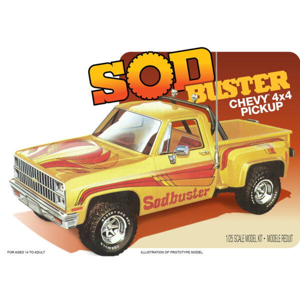 MPC Chevy 4x4 Pickup Truck Sodbuster 1/25 Scale MPC972