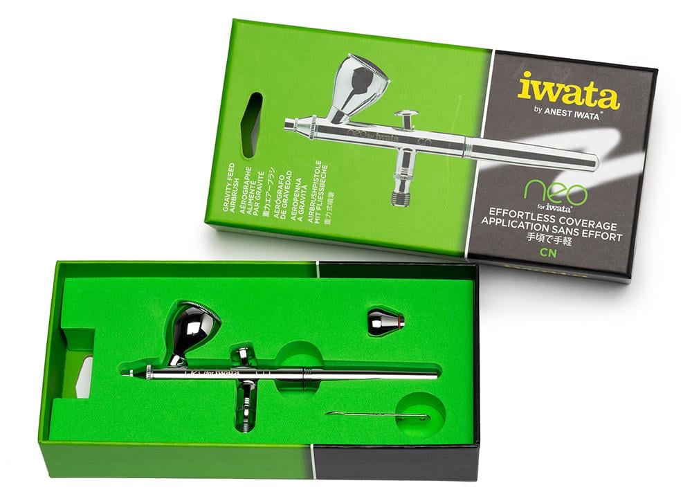 NEO for Iwata CN Gravity Feed Dual Action Airbrush Box Contents