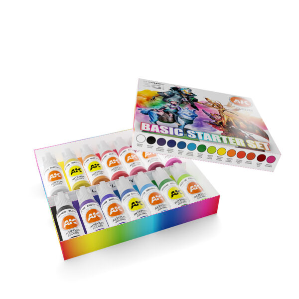 AK Interactive 3rd Generation Basic Starter Set of 14 Paint Set AKI 11775