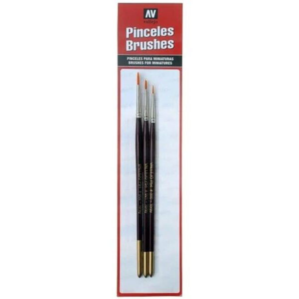 Vallejo Design Brush Set of 3 Detail 0 1 2 B02991