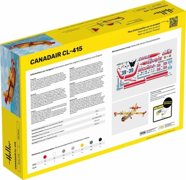 Heller Canadair CL-415 Seaplane 1/72 Scale 80370