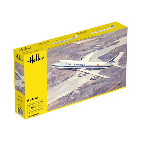 Heller Air France B-747-200 AF Commercial Airliner 1/125 Scale 80459