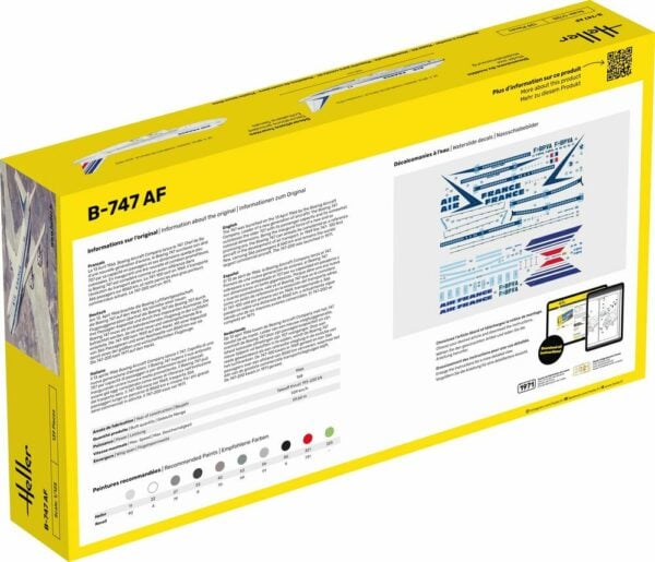 Heller Air France B-747-200 AF Commercial Airliner 1/125 Scale 80459