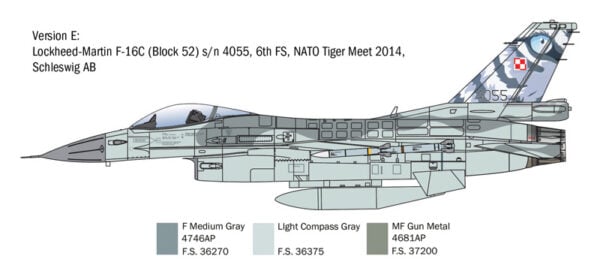 Italeri F-16C Fighting Falcon 1/48 Scale 2825