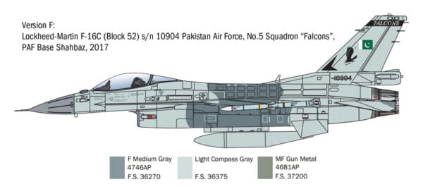 Italeri F-16C Fighting Falcon 1/48 Scale 2825