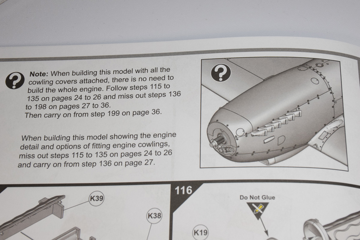 Airfix Spitfire Engine instruction