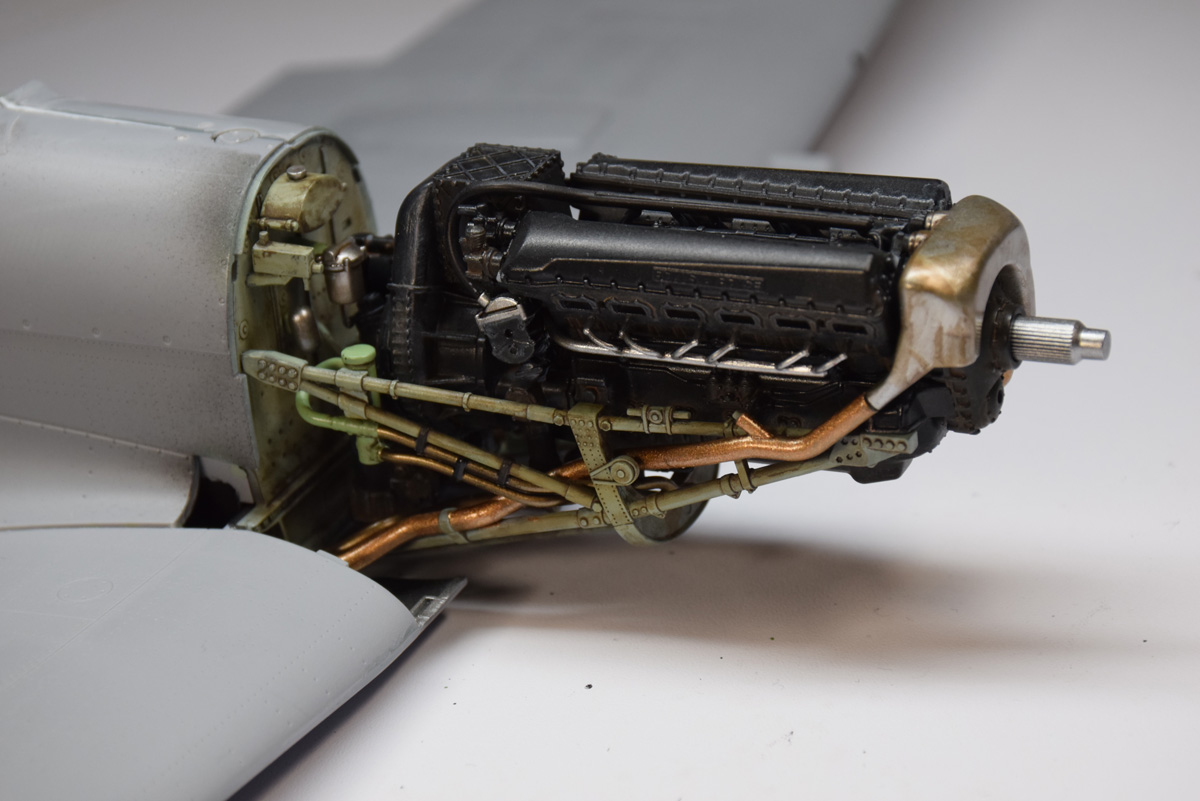 Airfix Spitfire Assembled Engine