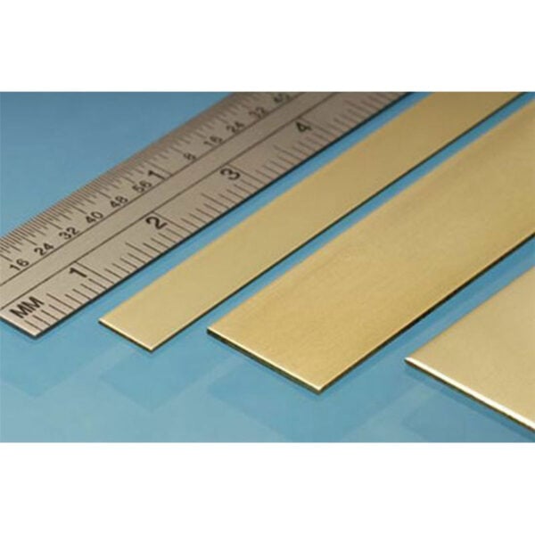 Albion Alloys BS5M 12x0.6mm Brass Strip Pack of 4