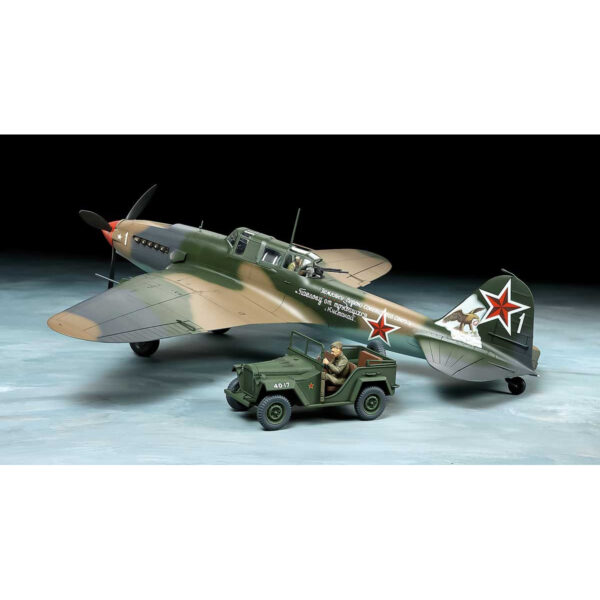 Tamiya Ilyushin IL-2 Shturmovik and GAZ-67B 1/48 Scale 25212