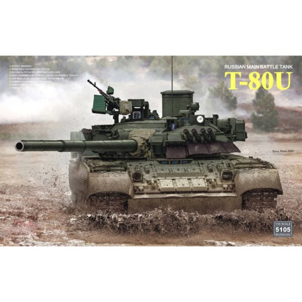 Ryefield Model Russian Main Battle Tank T-80U 1/35 Scale 5105