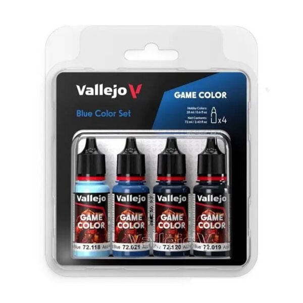 Vallejo Game Color Blue Color Set of 4 VAL 72376