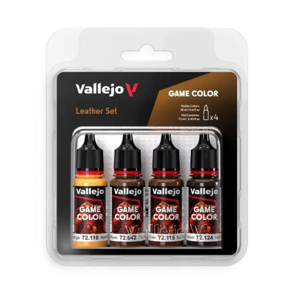 Vallejo Game Color Leather Color Set of 4 VAL 72385