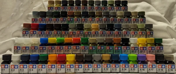 Full Set of Tamiya 32 X and 50 XF Enamel Paints