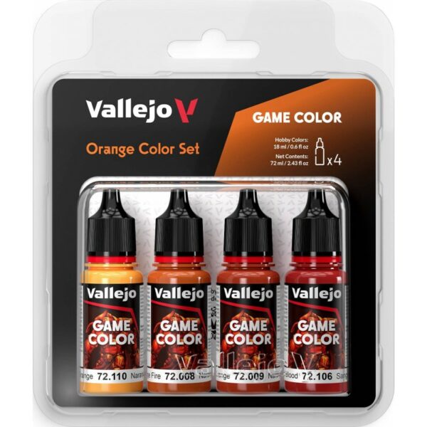 Vallejo Game Color Orange Color Set of 4 VAL 72381