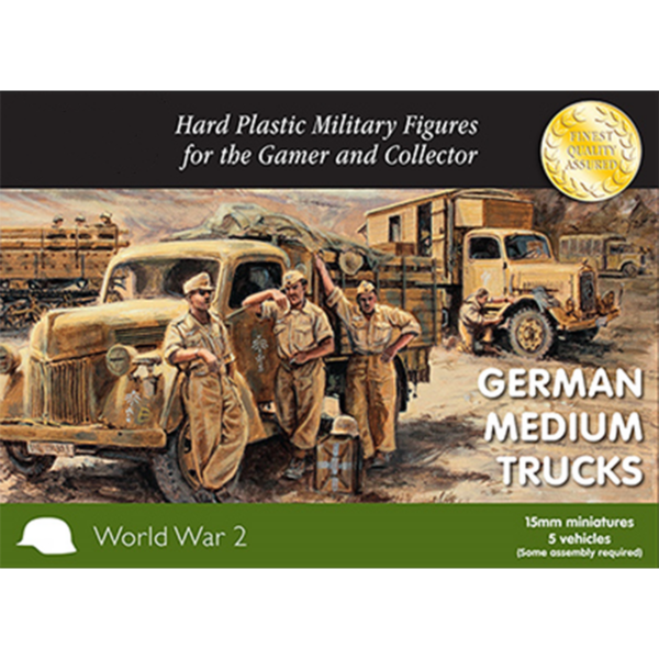 Plastic Soldier Company German Medium Set of 5 Vehicles 15MM PSC WW2V15026