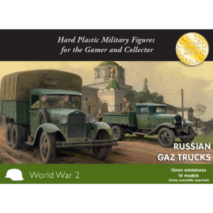 Plastic Soldier Company Russian Gaz Trucks Set of 10 Models 15MM PSC WW2V15018