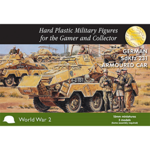 Plastic Soldier Company German SdKfz 231 Armoured Car Set of 5 Models 15MM PSC WW2V15031