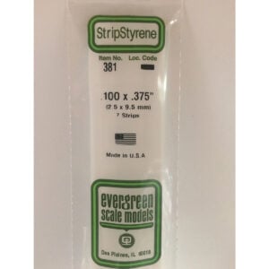 Evergreen 24 inch Long White Strips .100in x .375in Pack of 7 EVE 381