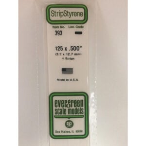 Evergreen 24 inch Long White Strips .125in x .500in Pack of 4 EVE 393